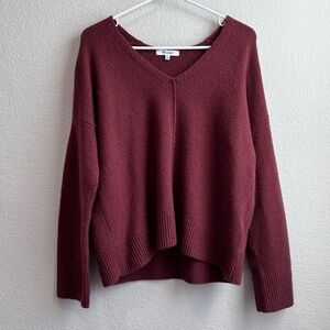 Madewell Juniper V-neck Sweater Rich Burgundy XS